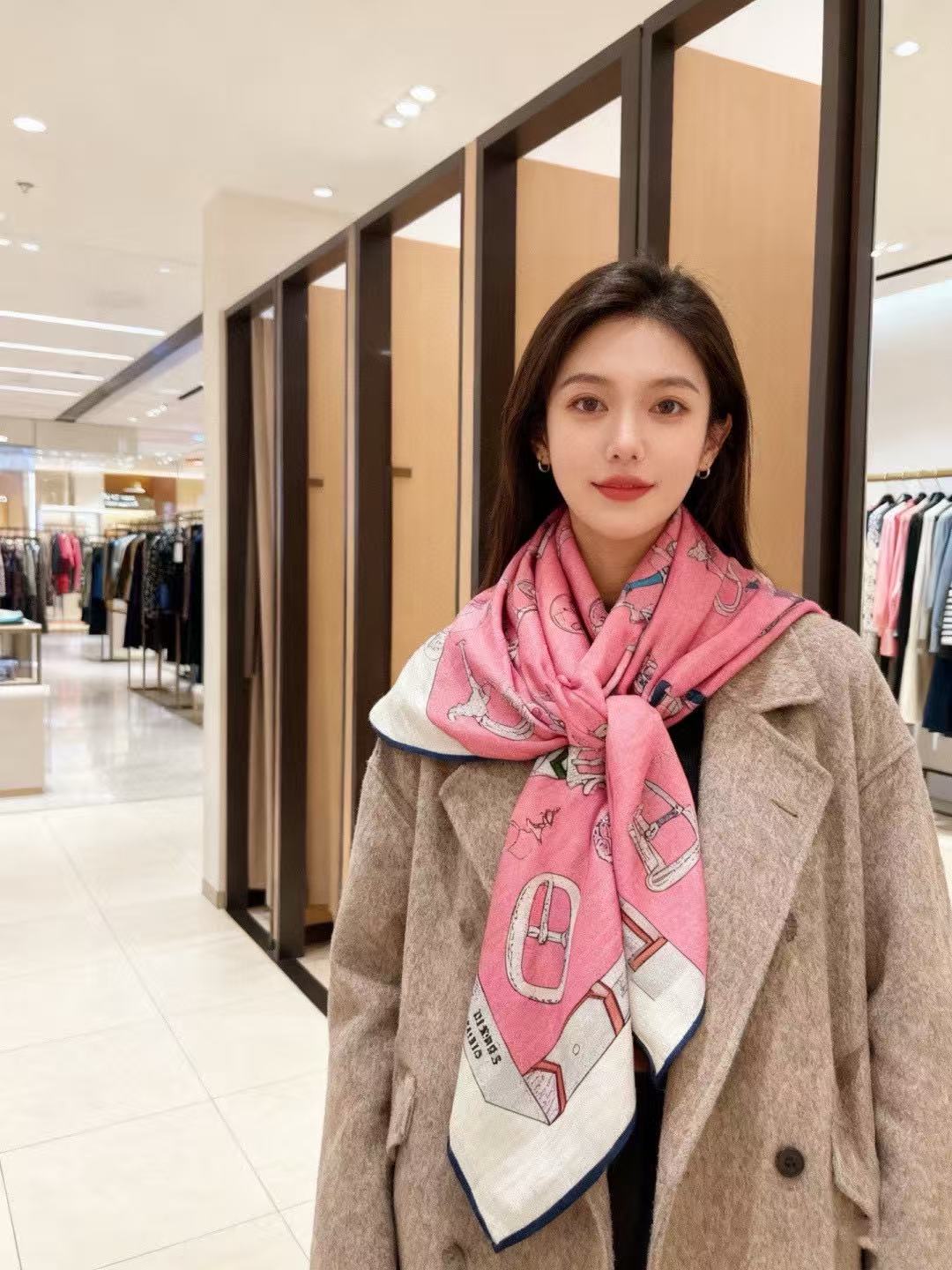 HERME5 高品質両面プリントカシミアスカーフ【50％割引+送料無料】