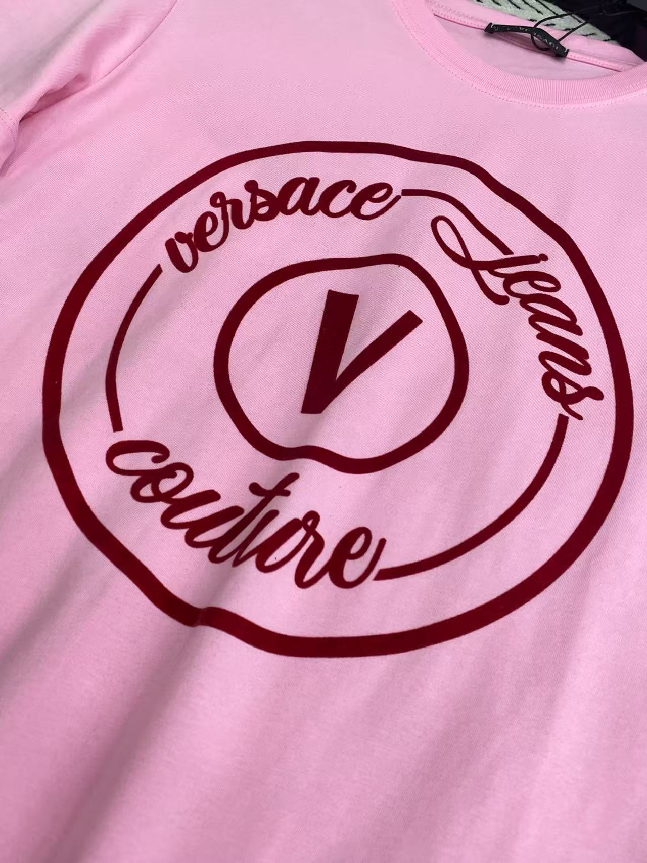 VERSACE グラフィティレター V フロックTシャツ【50％割引+送料無料】