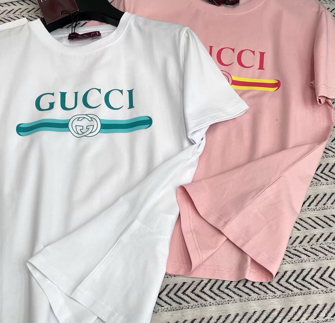 GUCC1 プリントレターTシャツ【50％割引+送料無料】