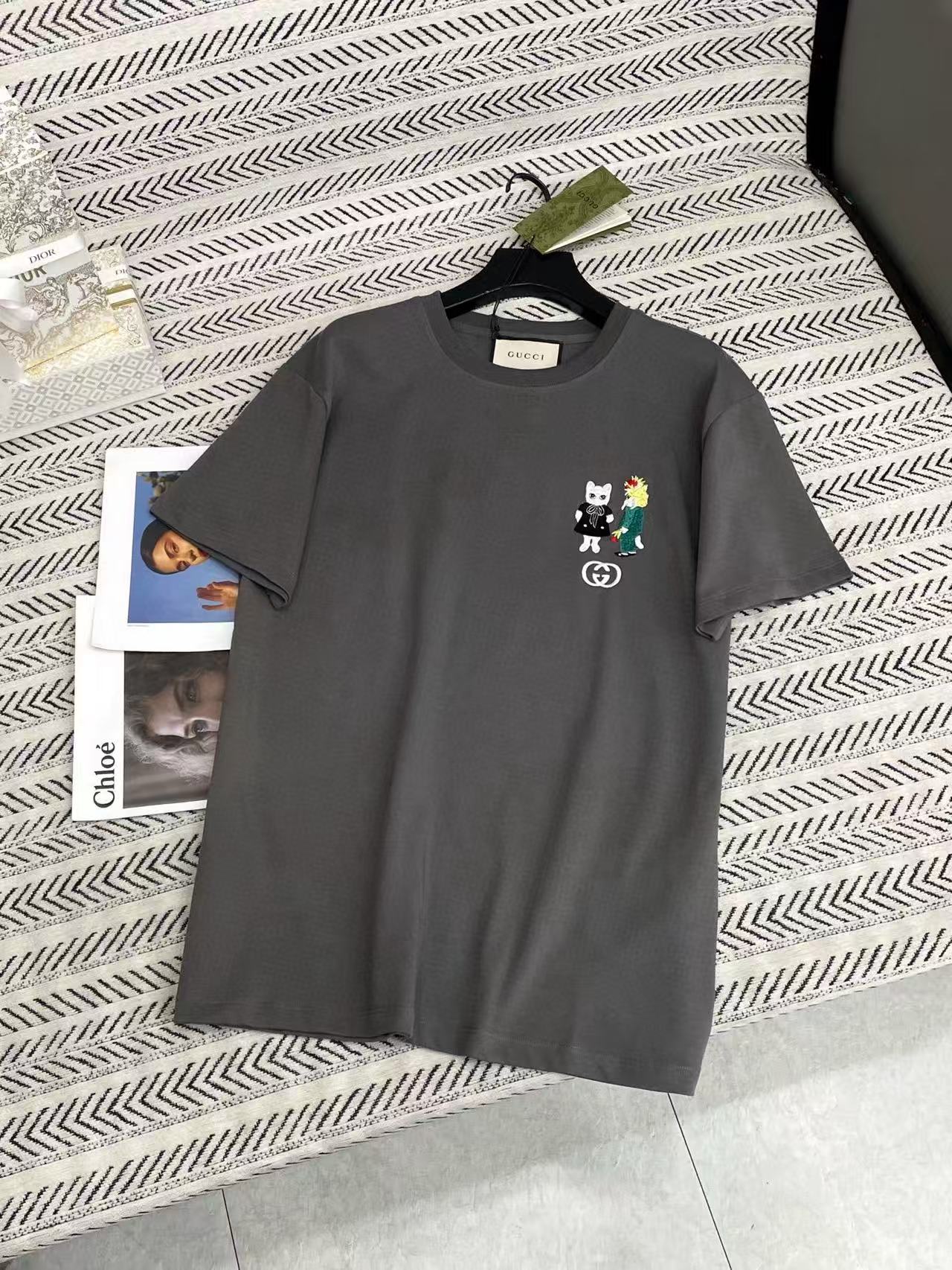 GUCC1 刺繍入り漫画Tシャツ【50％割引+送料無料】