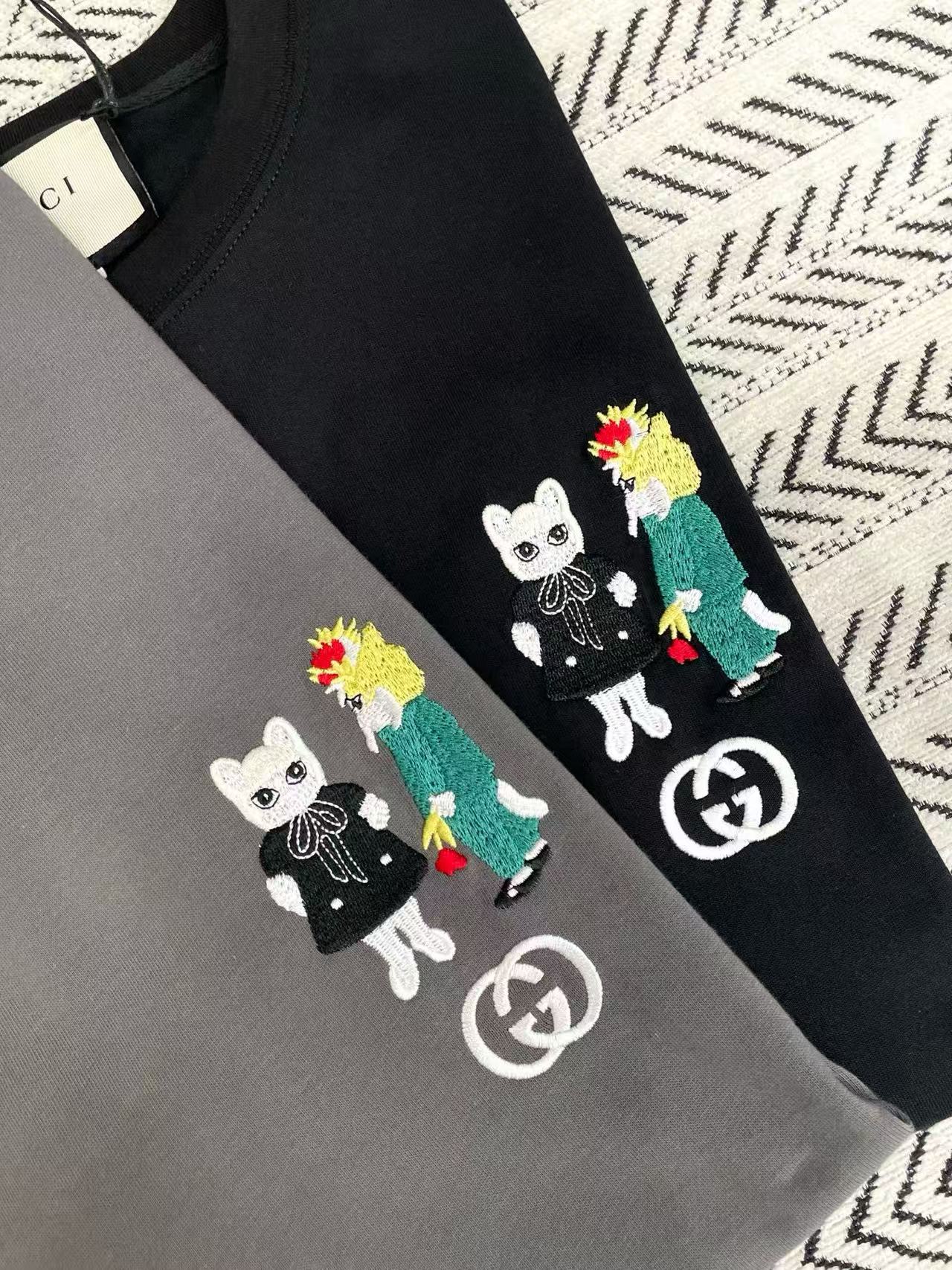 GUCC1 刺繍入り漫画Tシャツ【50％割引+送料無料】