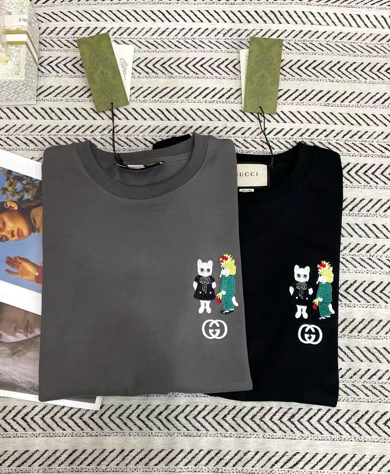 GUCC1 刺繍入り漫画Tシャツ【50％割引+送料無料】