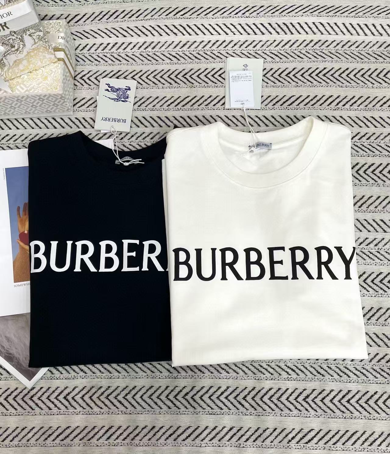 BUR8ERRY シンプルレターTシャツ【50％割引+送料無料】