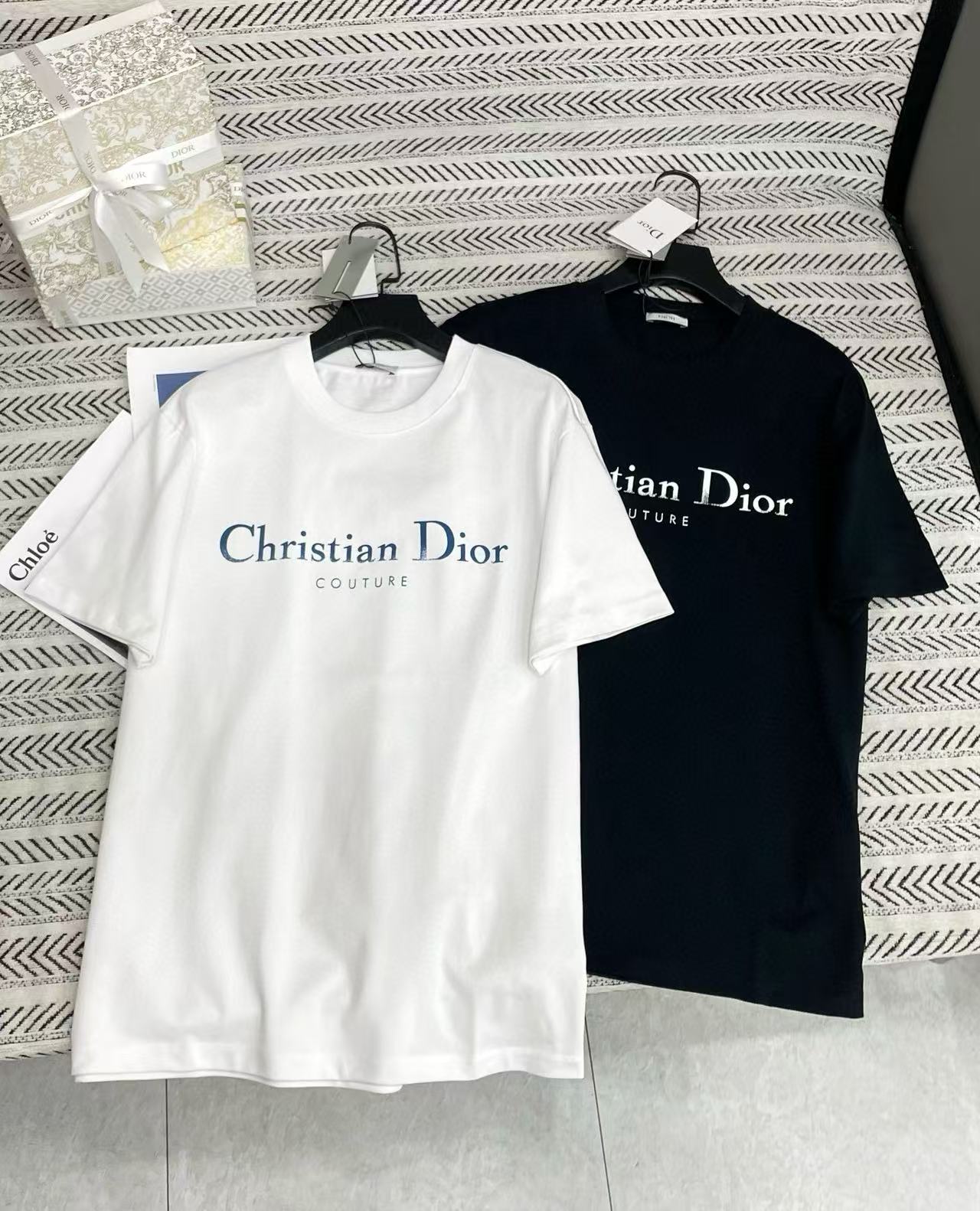 DIOR シンプルレターTシャツ【50％割引+送料無料】