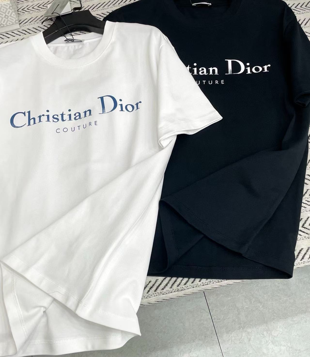 DIOR シンプルレターTシャツ【50％割引+送料無料】