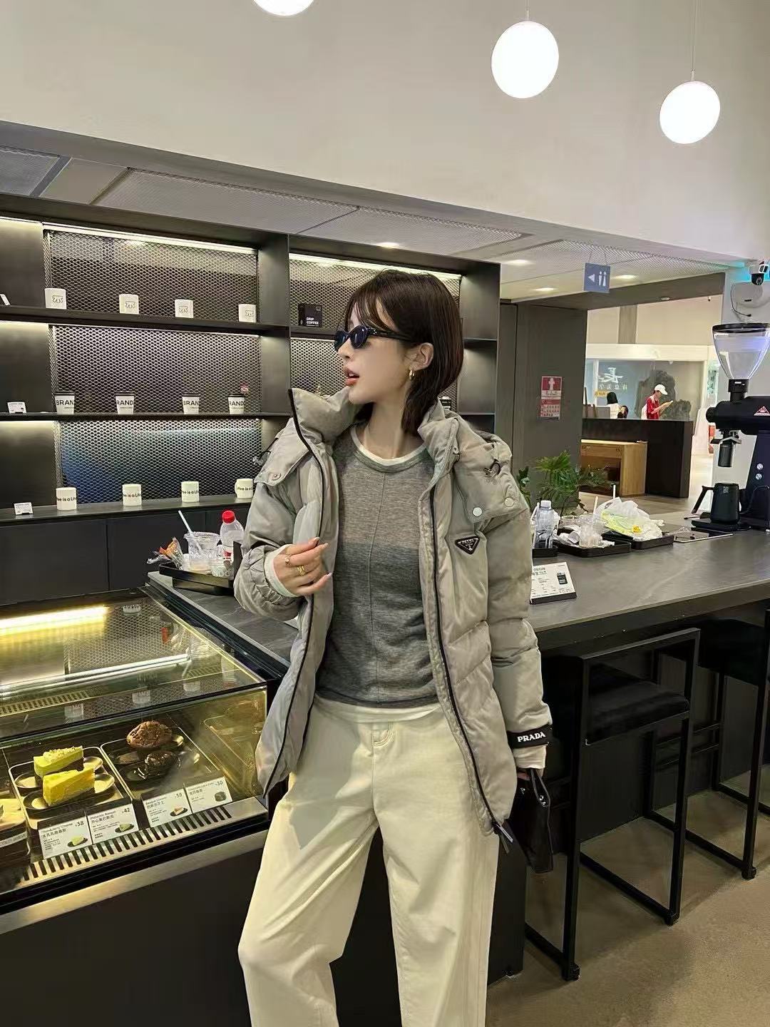 PR4DA トライアングルロゴ レースアップ ダウンジャケット【50％割引+送料無料】