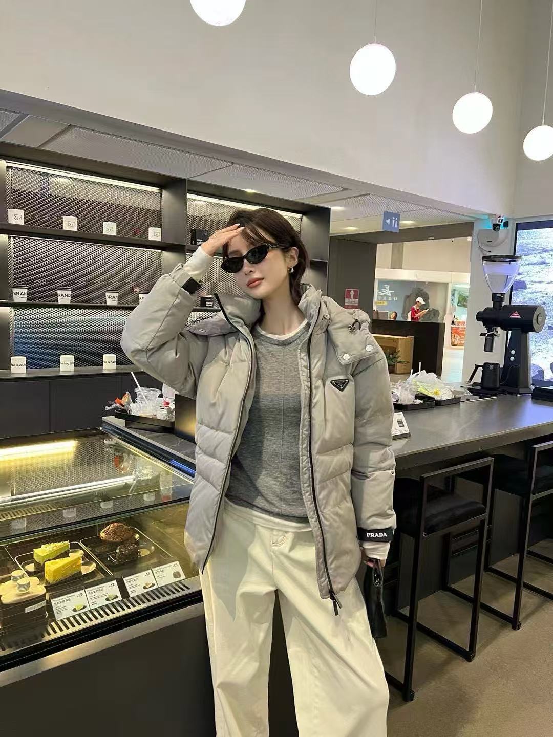 PR4DA トライアングルロゴ レースアップ ダウンジャケット【50％割引+送料無料】