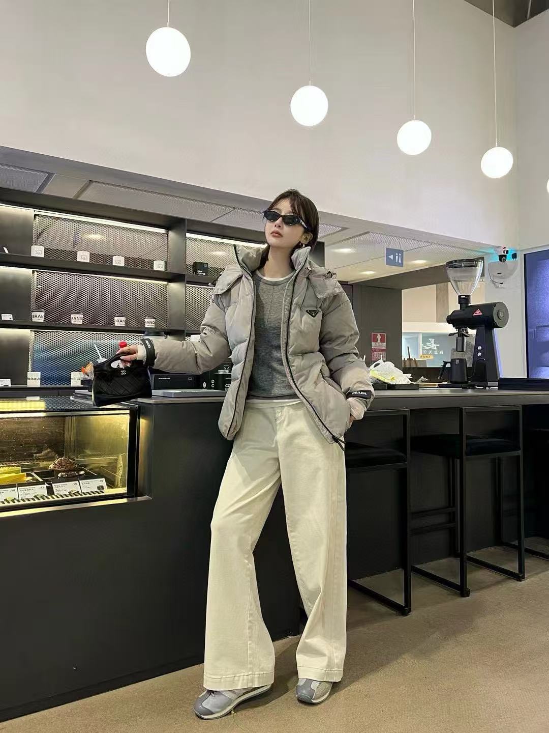 PR4DA トライアングルロゴ レースアップ ダウンジャケット【50％割引+送料無料】