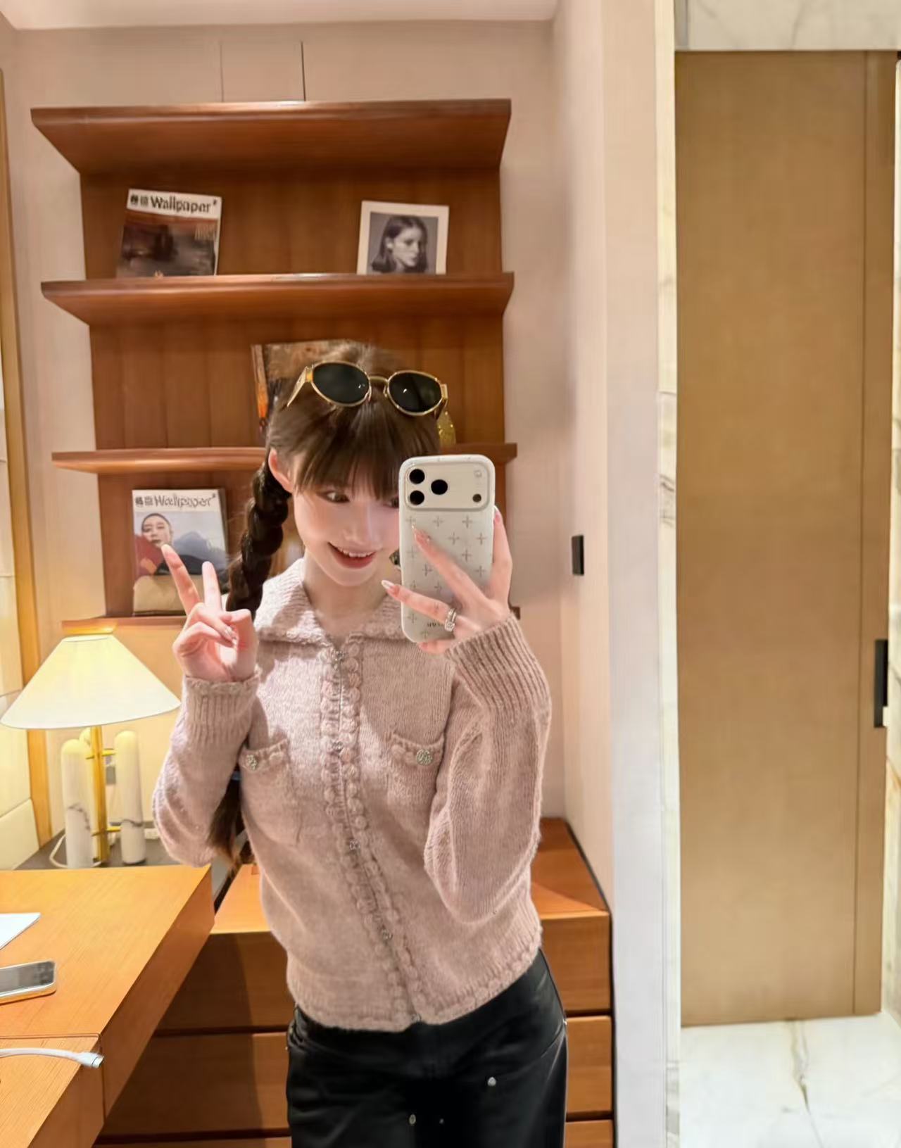 CHANE1 ツーポケットウールカーディガン【50％割引+送料無料】