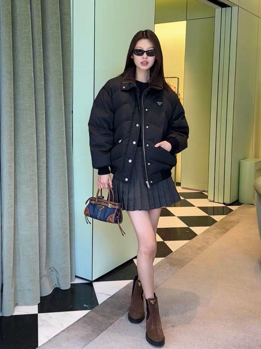 PR4DA トライアングルロゴ スタンドカラー ダウンジャケット【50％割引+送料無料】