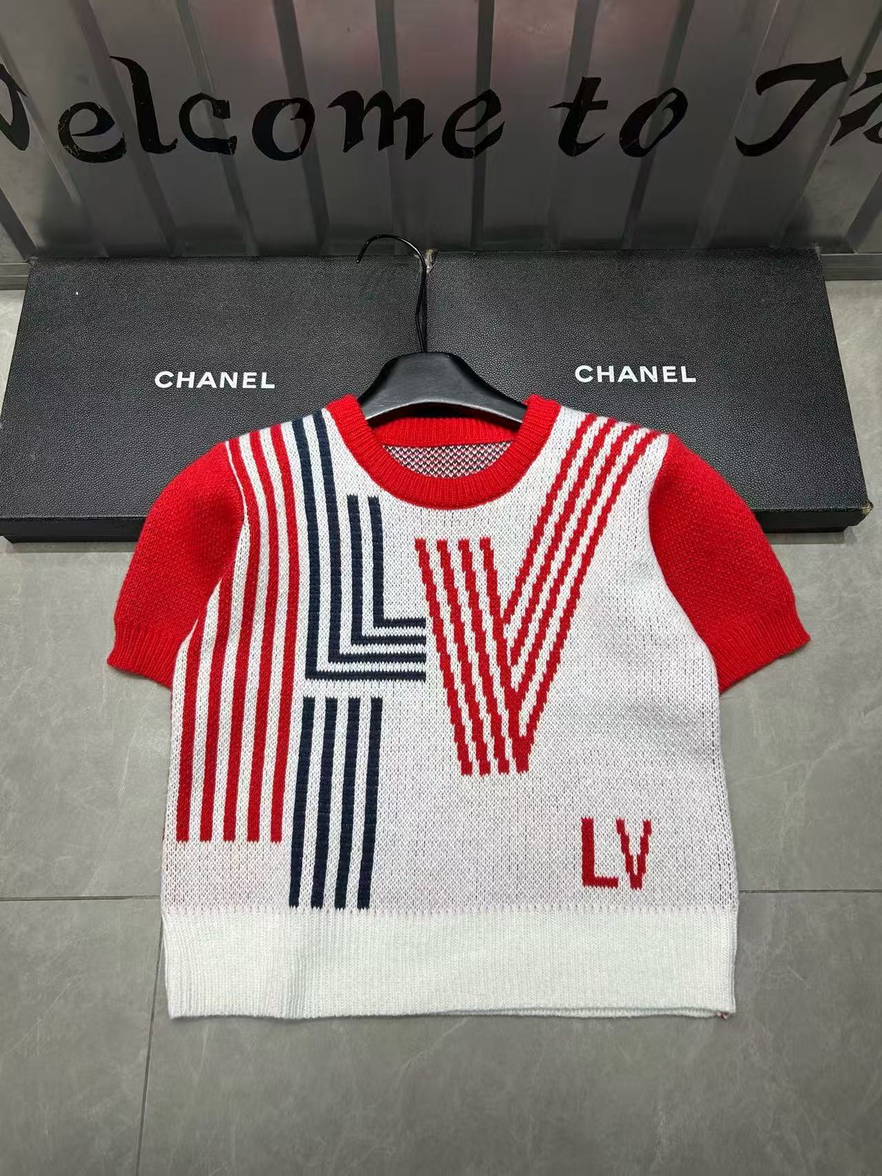 LVストライプカラーブロックウールセーター【50％割引+送料無料】