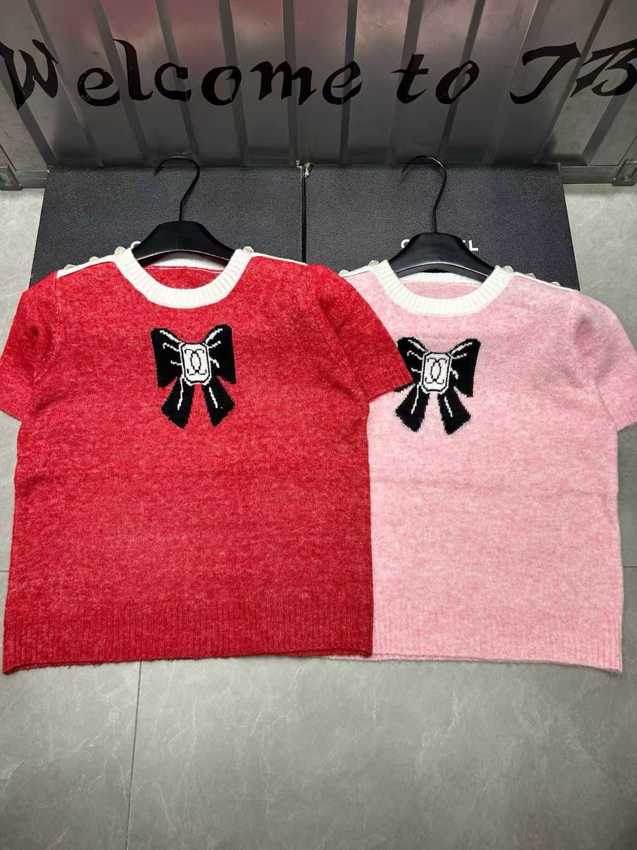 CHANE1 ダブルC ボウ ウール セーター【50％割引+送料無料】