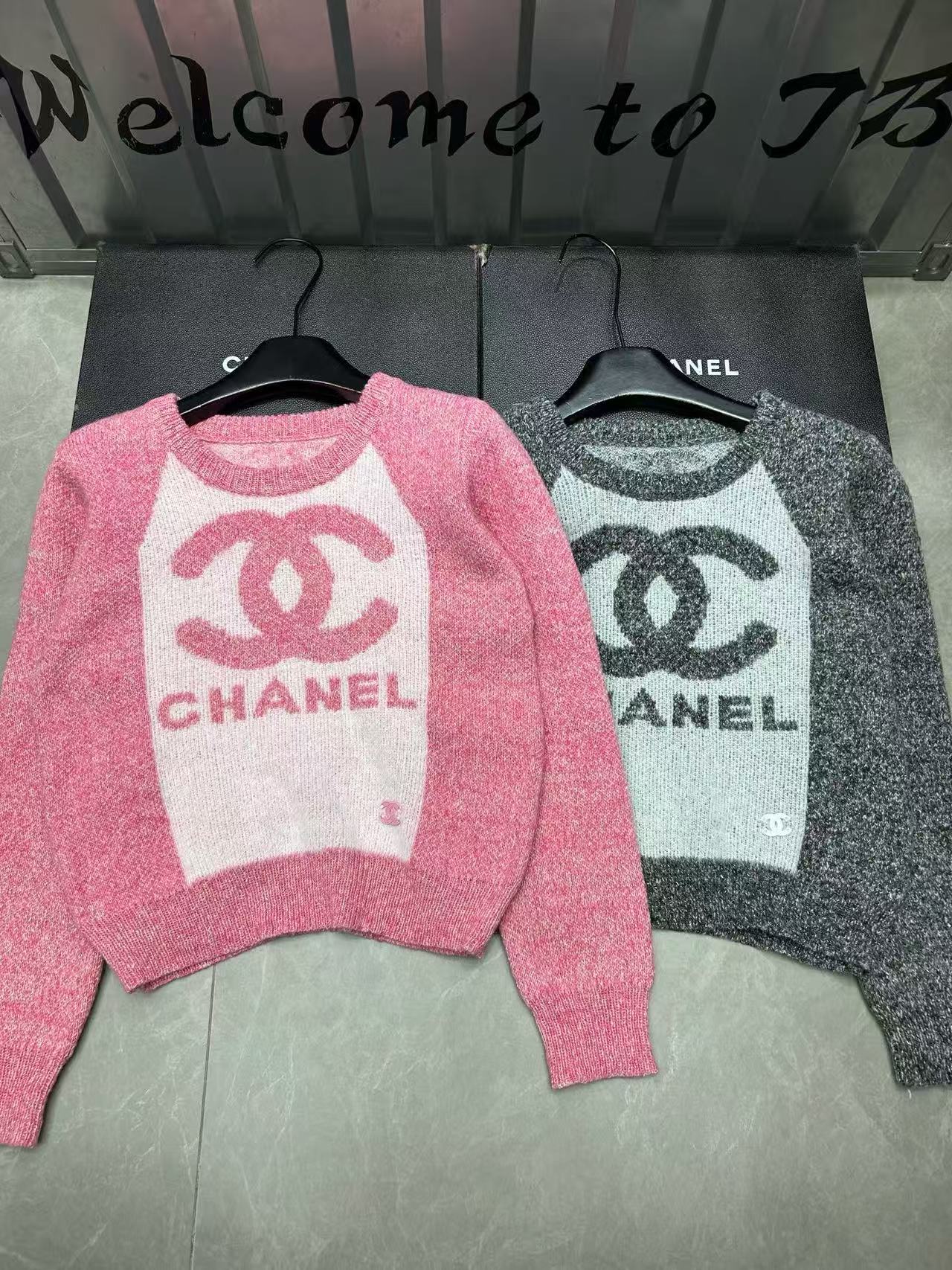 CHANE1 ダブルCレターウールセーター【50％割引+送料無料】