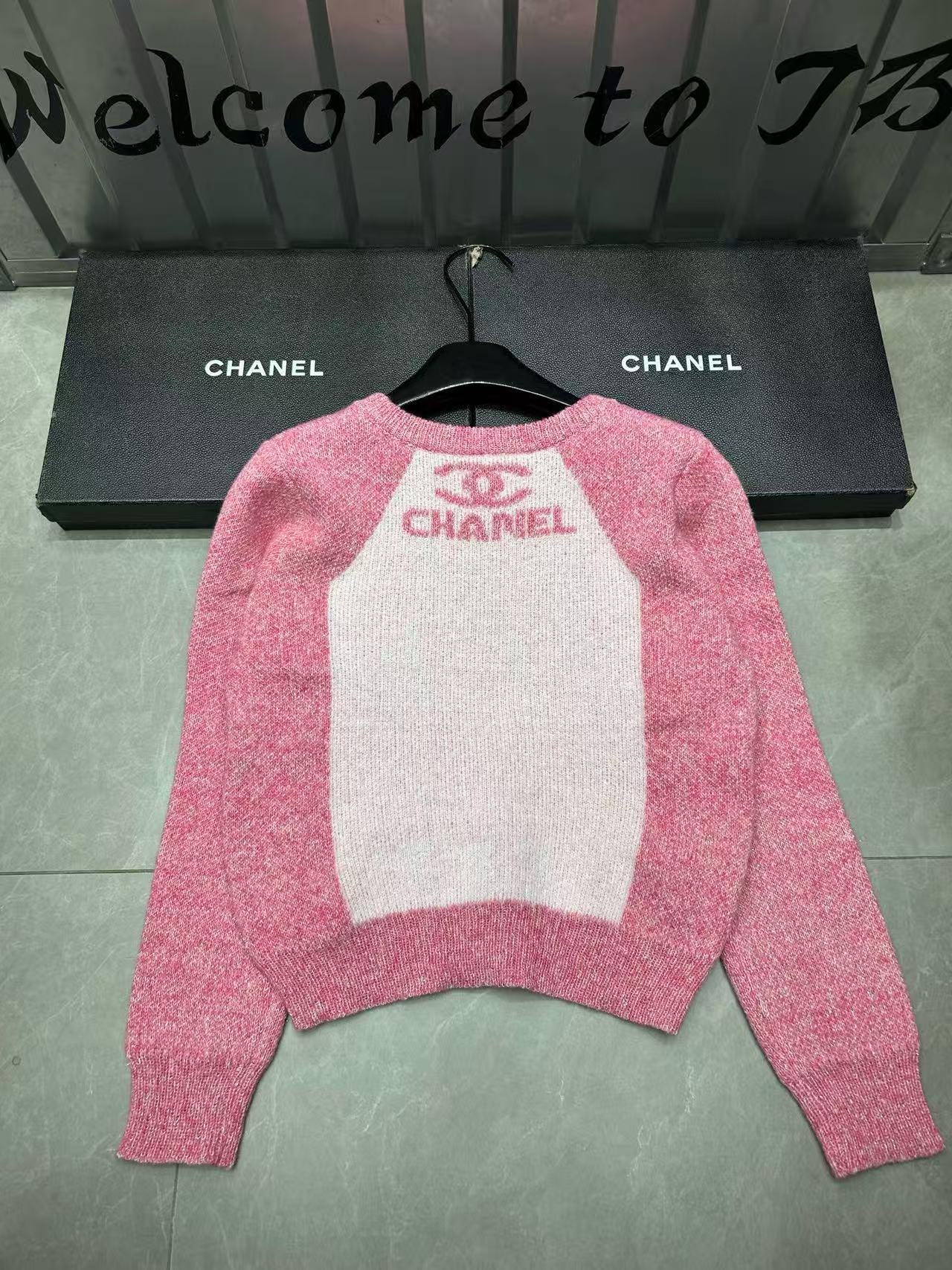 CHANE1 ダブルCレターウールセーター【50％割引+送料無料】