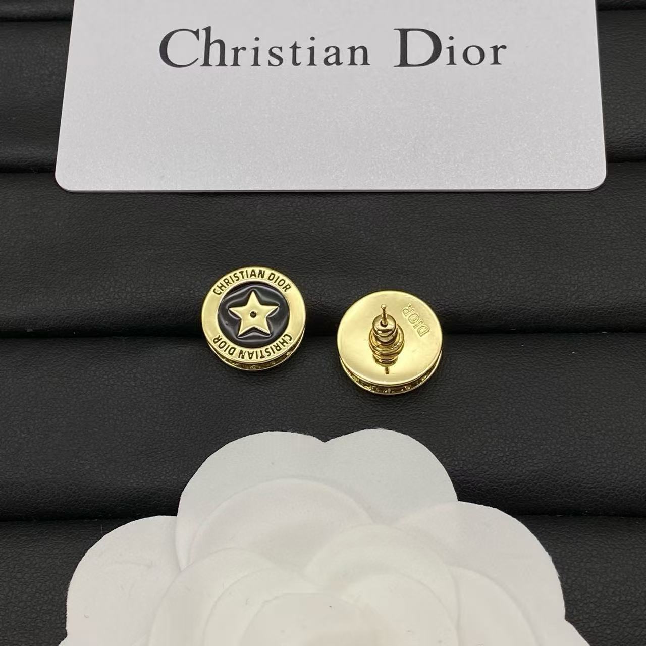 DIOR ファイブポインテッドスターレターラウンドイヤリング【50％割引+送料無料】