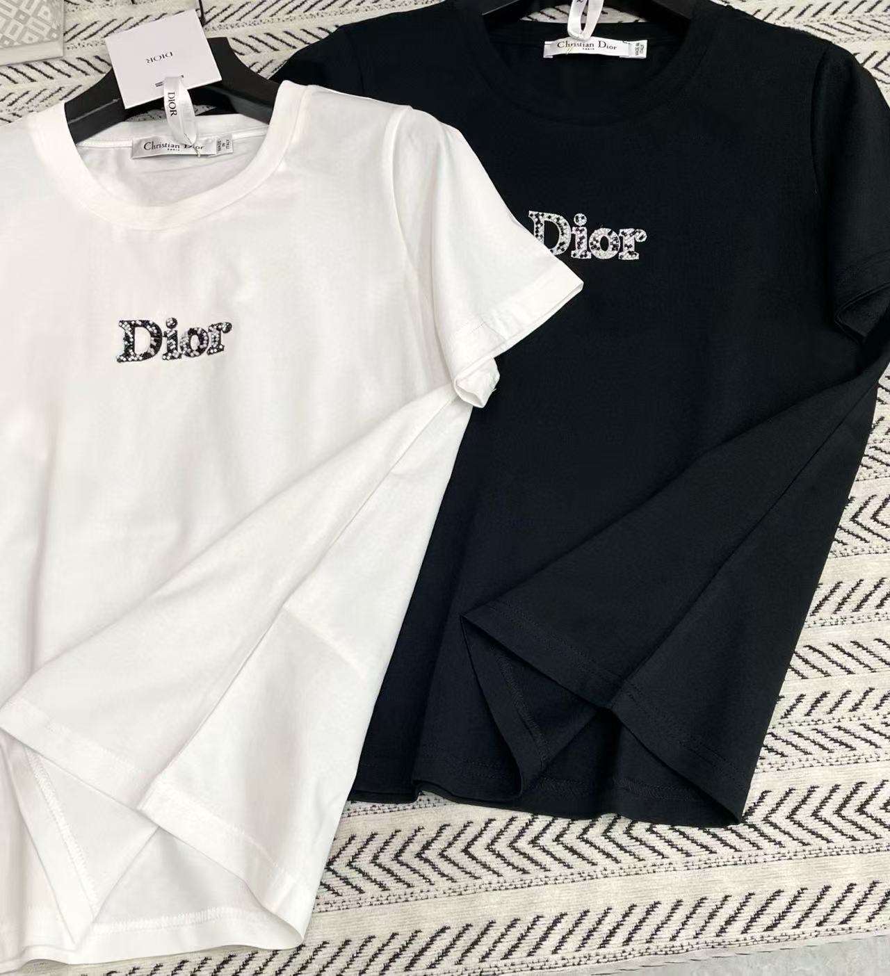 DIOR ハンドビーズ レター Tシャツ【50％割引+送料無料】