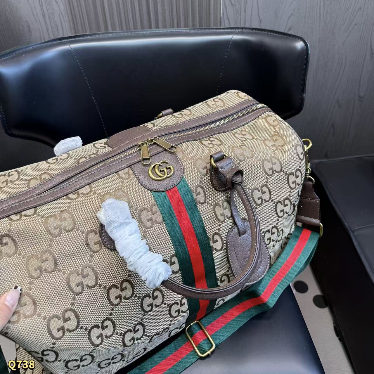 GUCC1 ジャカードハンドバッグ【50％割引+送料無料】