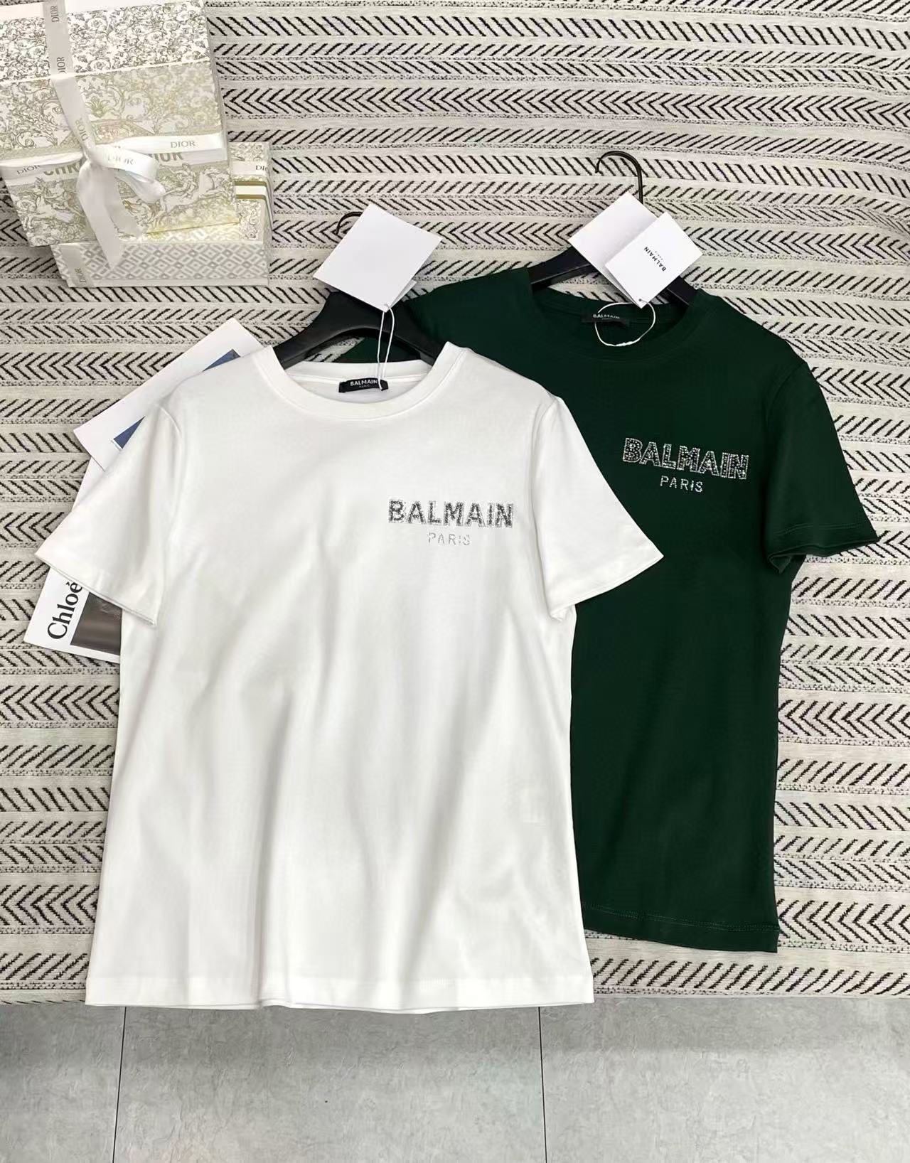 BALMA1N シンプルビーズレターTシャツ【50％割引+送料無料】