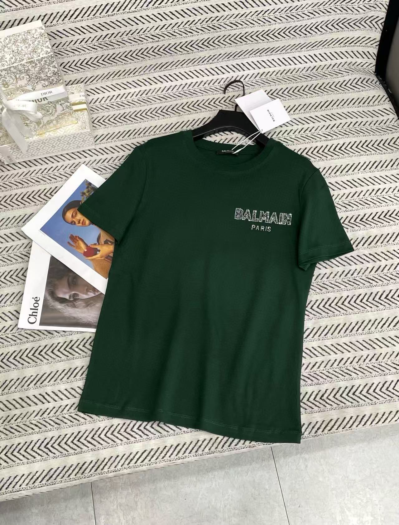 BALMA1N シンプルビーズレターTシャツ【50％割引+送料無料】