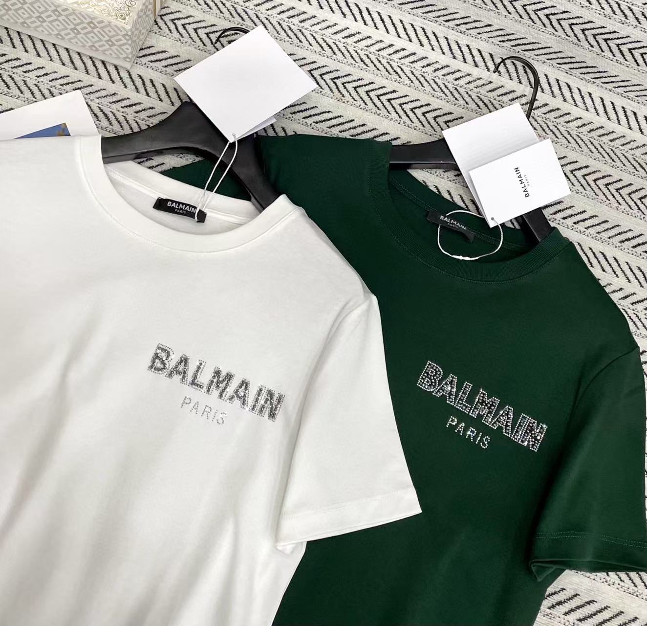 BALMA1N シンプルビーズレターTシャツ【50％割引+送料無料】