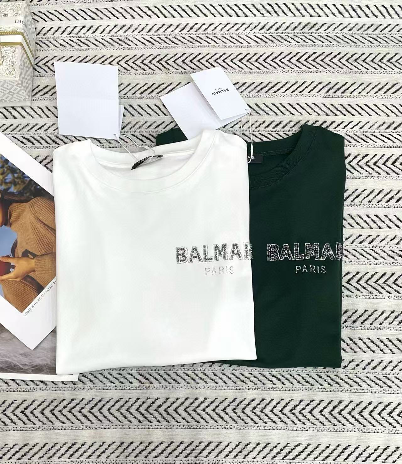 BALMA1N シンプルビーズレターTシャツ【50％割引+送料無料】