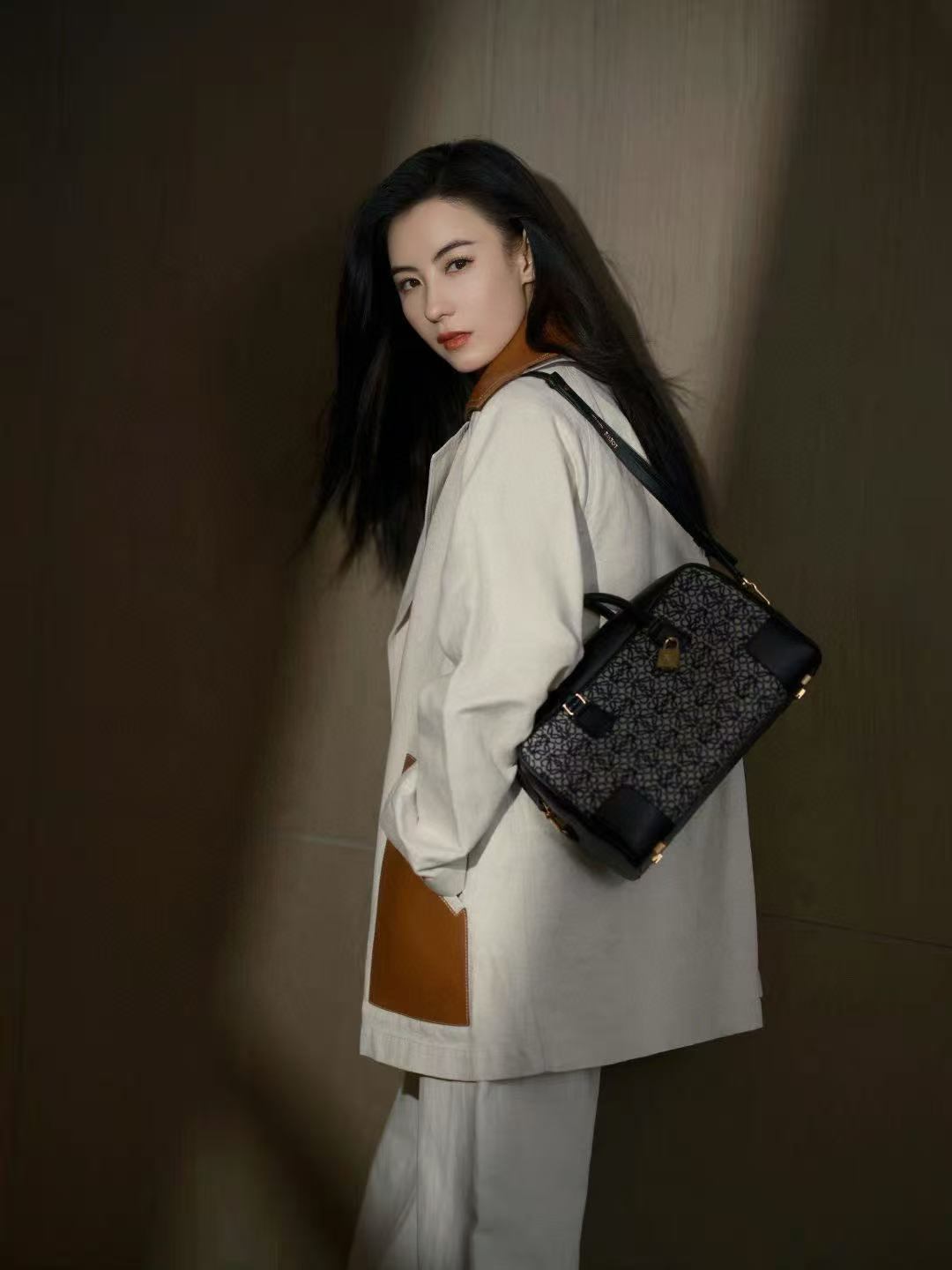 L0WEW ダブルブレストカラーブロックジャケット【50％割引+送料無料】