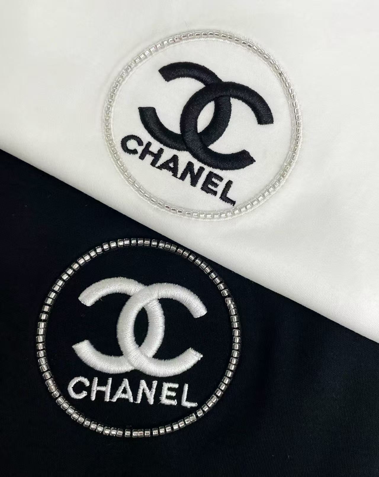 CHANE1 ダブルC 刺繍レターTシャツ【50％割引+送料無料】