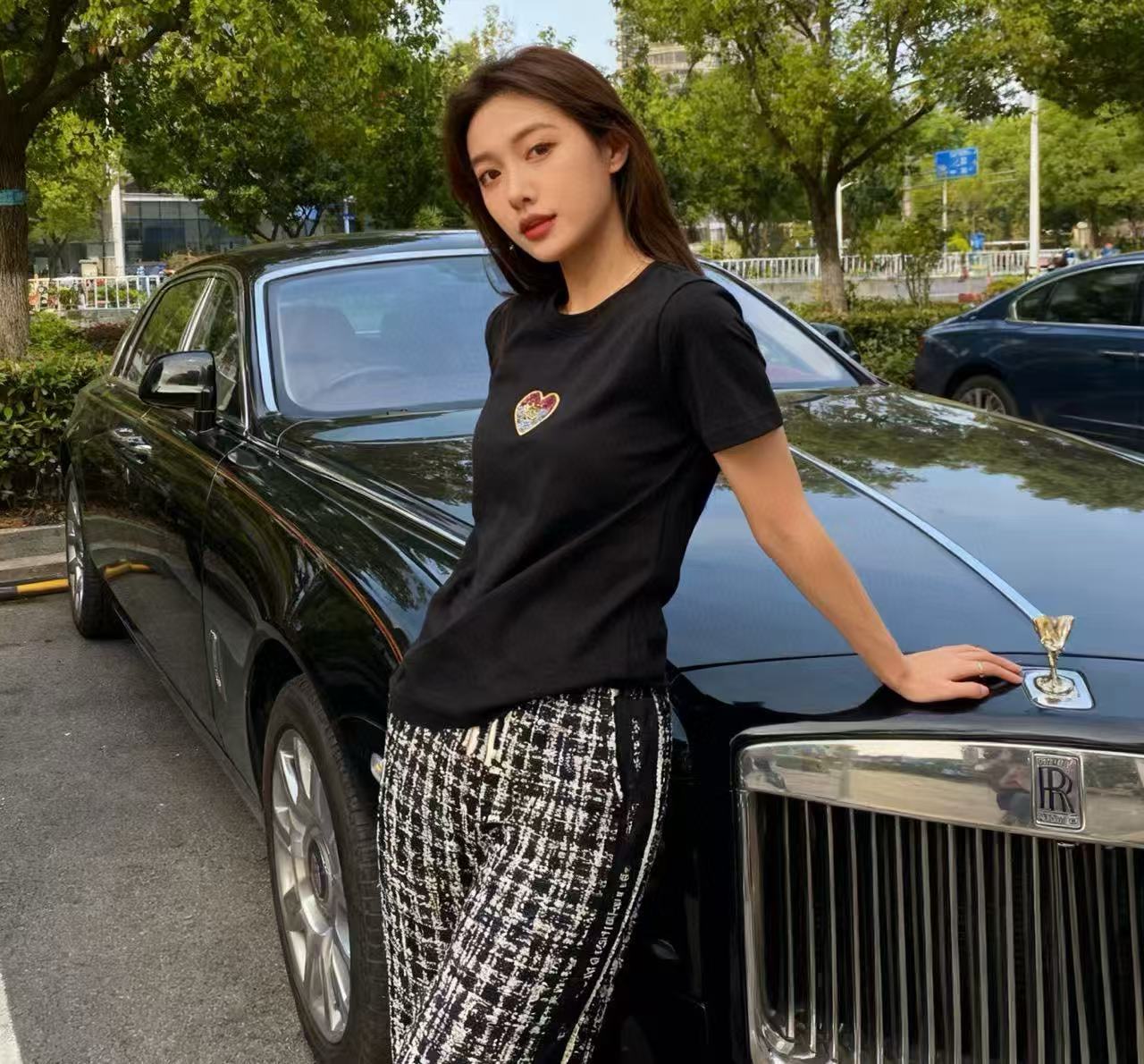 CHANE1 ハートビーズTシャツ【50％割引+送料無料】