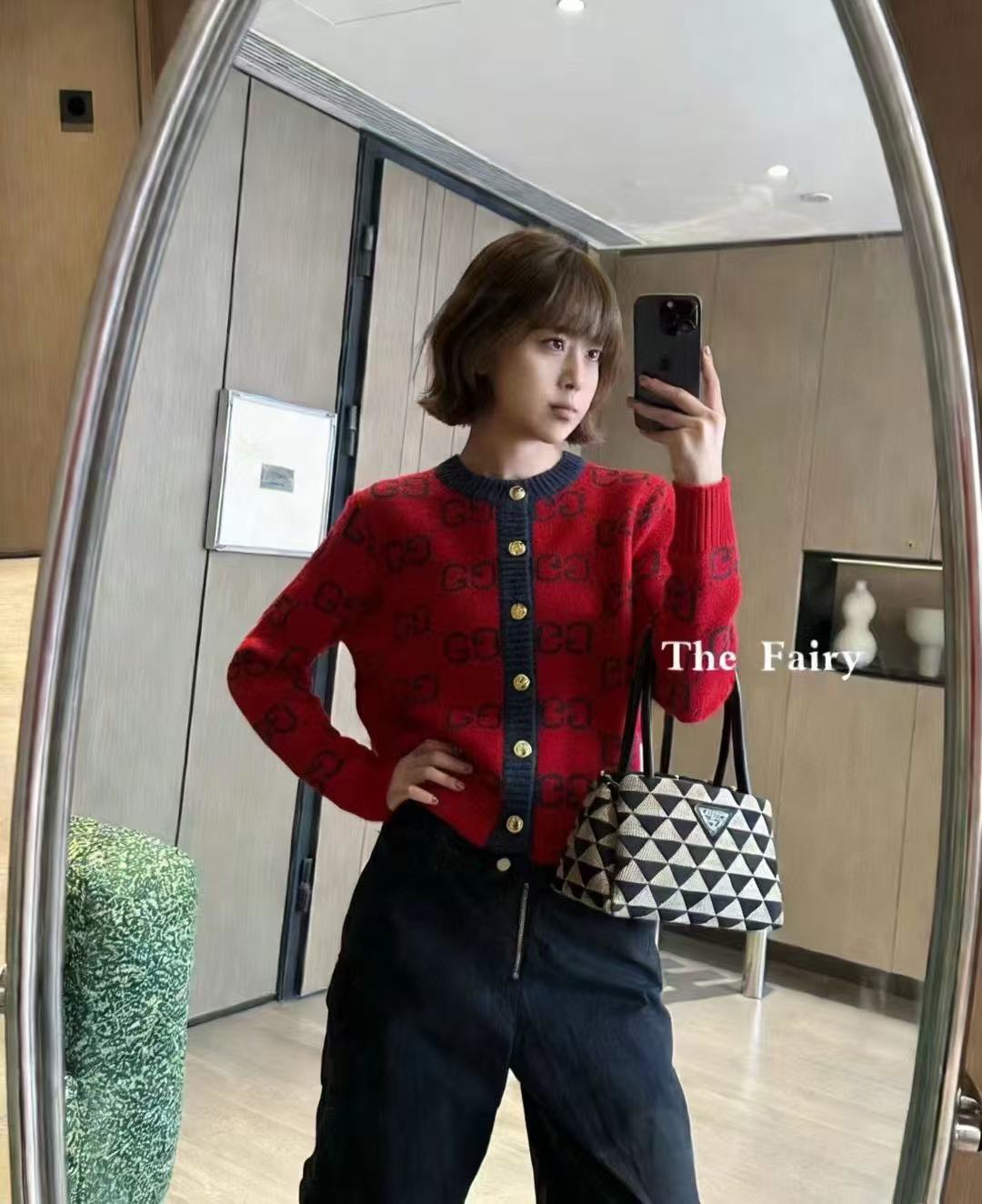 GUCC1 メタルボタン ウールカーディガン【50％割引+送料無料】