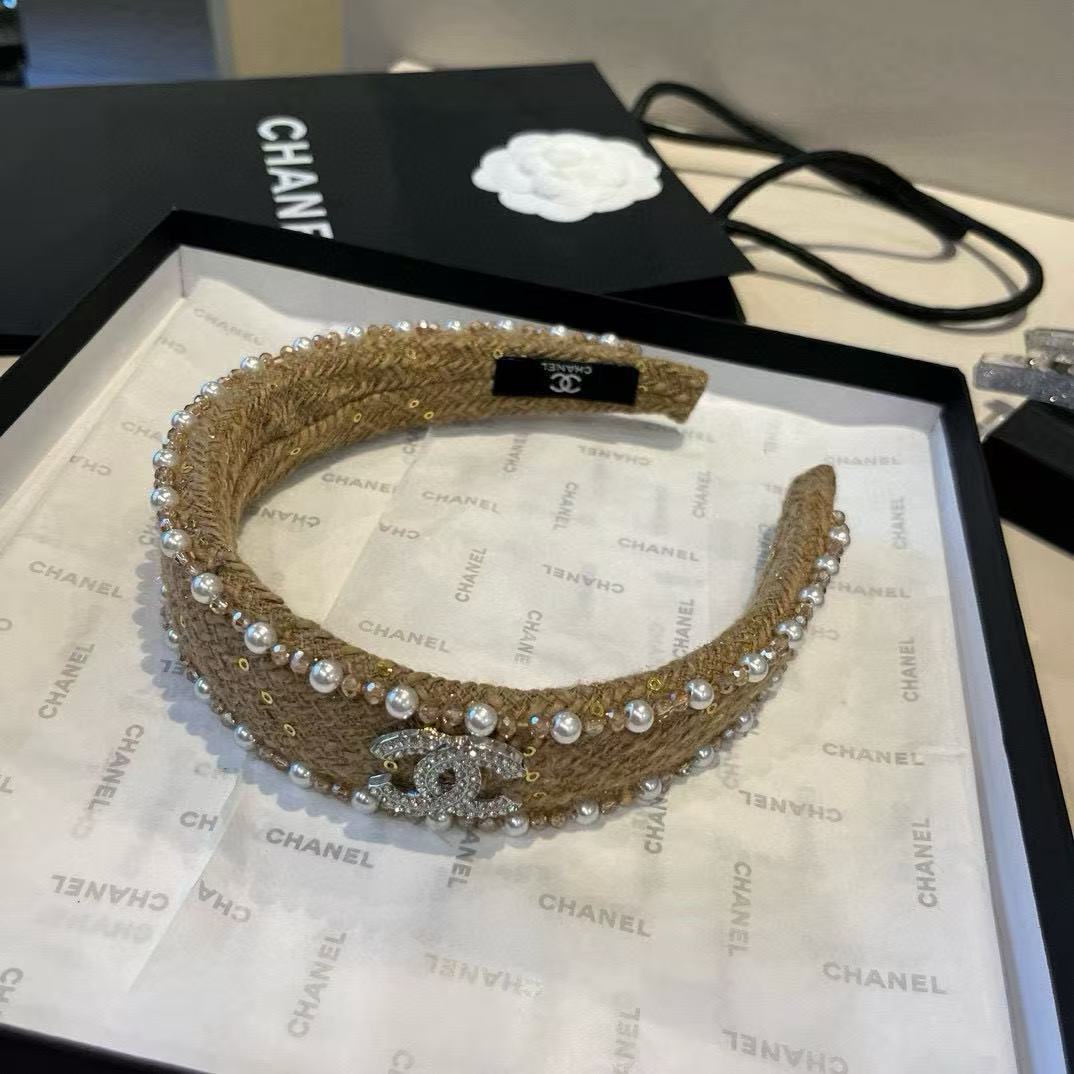 CHANE1 ダブルC パールヘッドバンド【50％割引+送料無料】