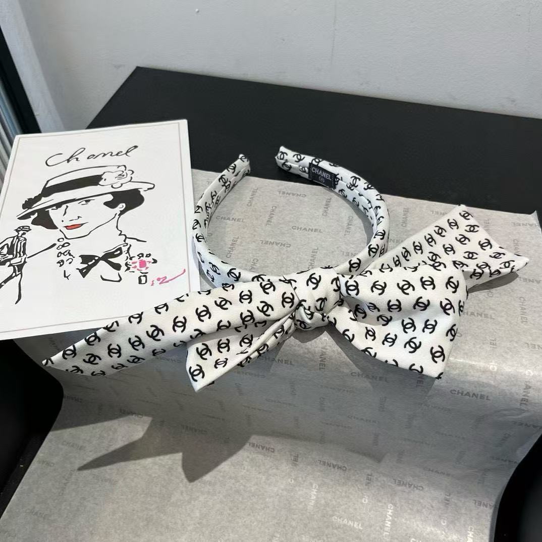 CHANE1 ダブルC ボウ ヘッドバンド【50％割引+送料無料】