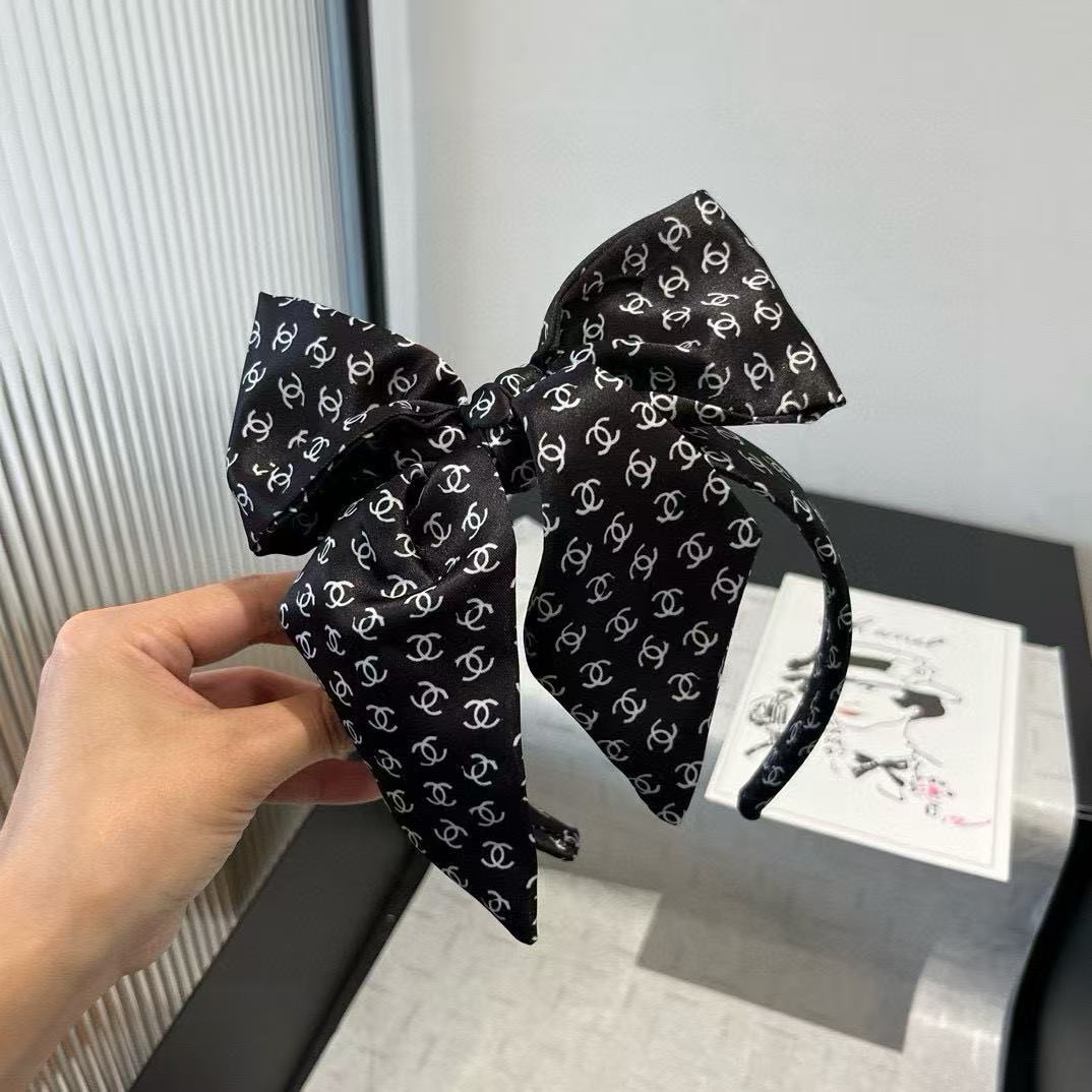 CHANE1 ダブルC ボウ ヘッドバンド【50％割引+送料無料】