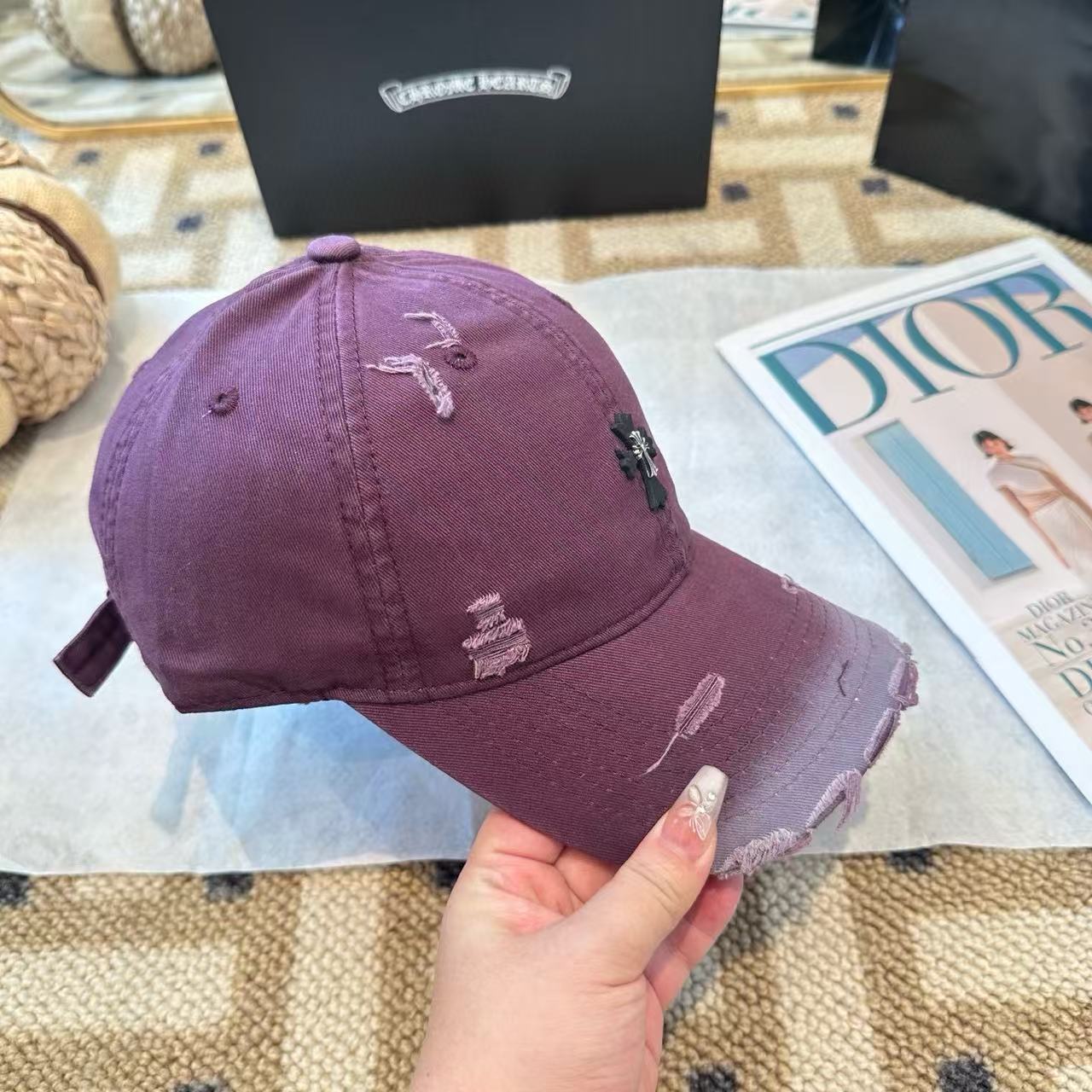 Chr0me Hearts クロスグラデーションベースボールキャップ【50％割引+送料無料】