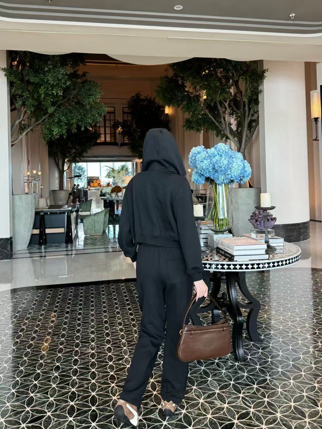 LVフード付きジャケット+パンツのツーピースセット【50％割引+送料無料】