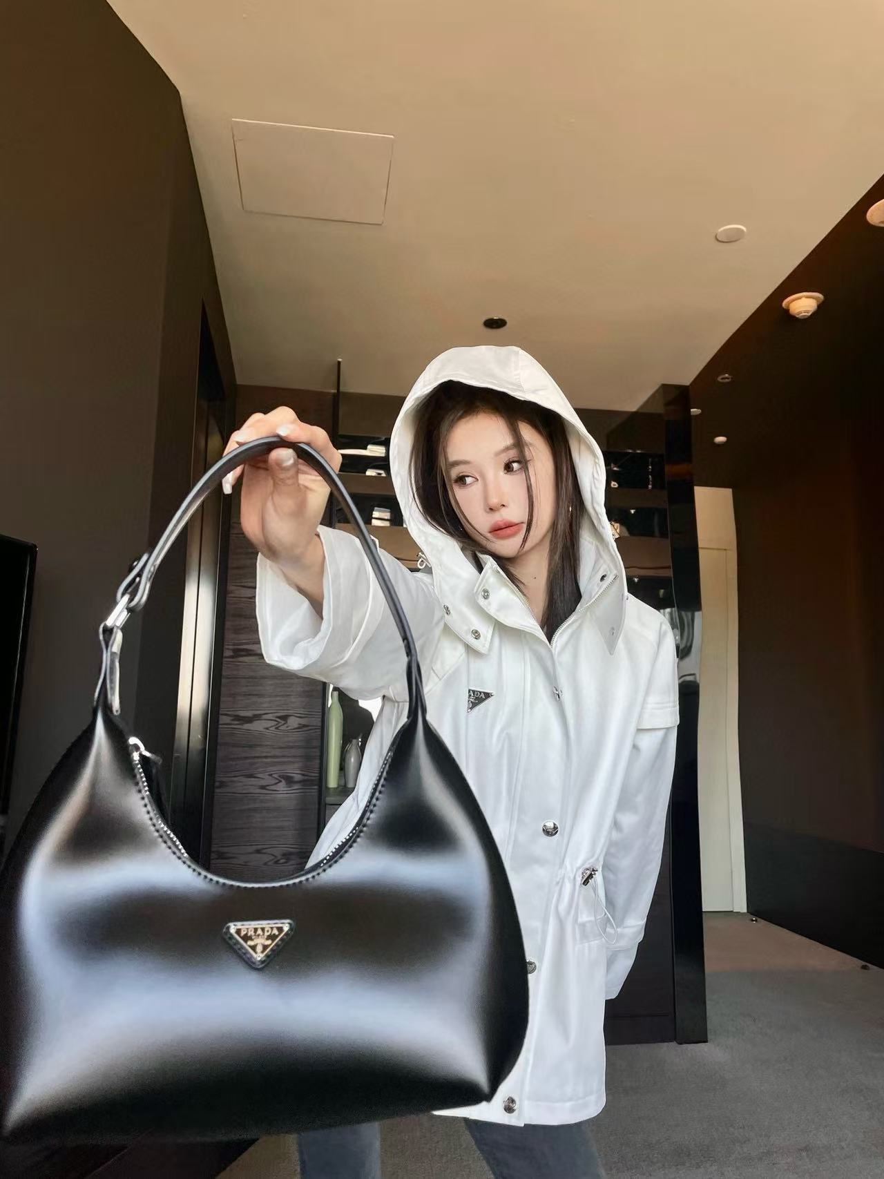 PR4DA トライアングルロゴ フード付きジャケット【50％割引+送料無料】