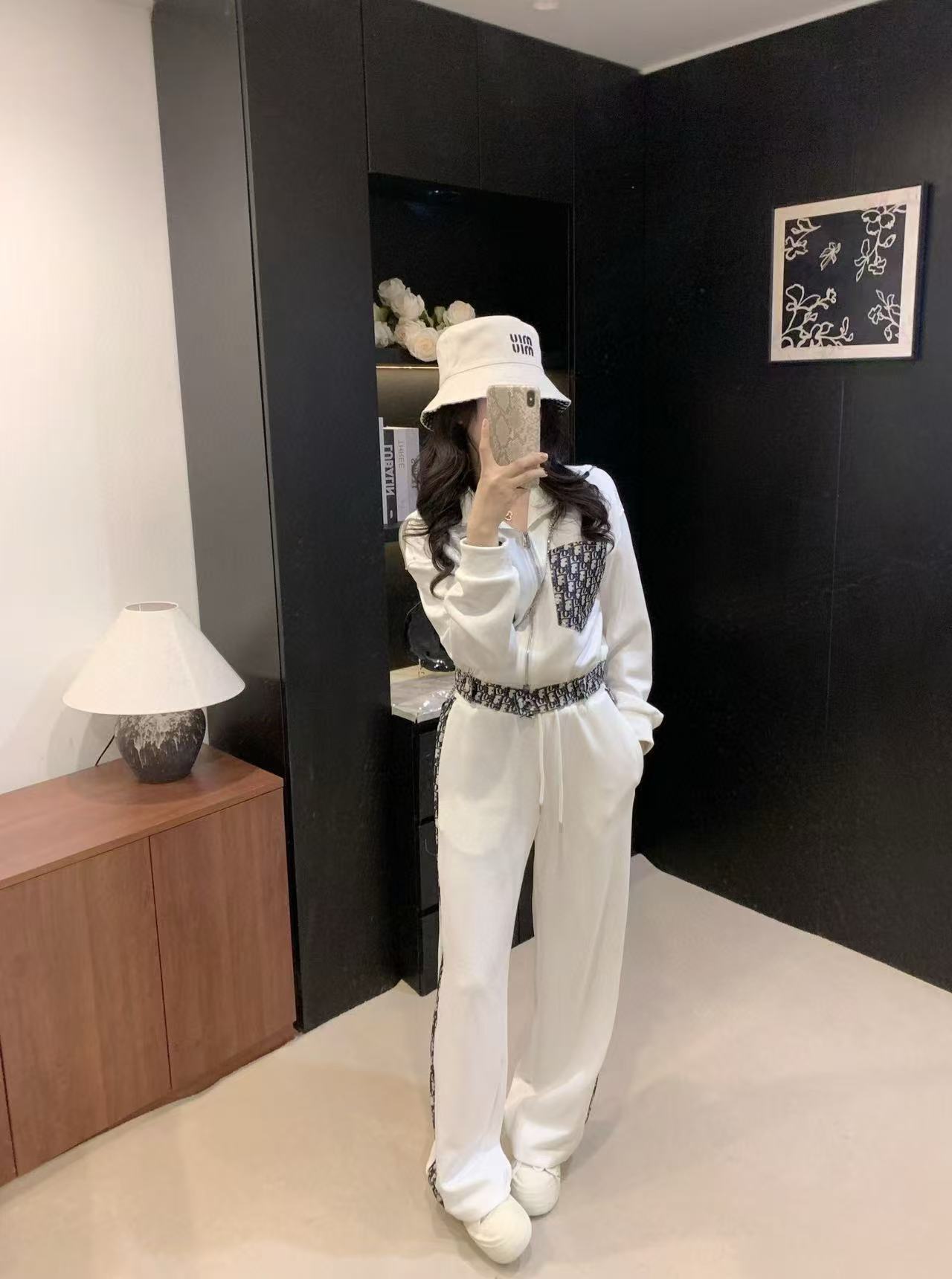 DIOR ジャカード ツーポケット カジュアル ツーピース セット【50％割引+送料無料】