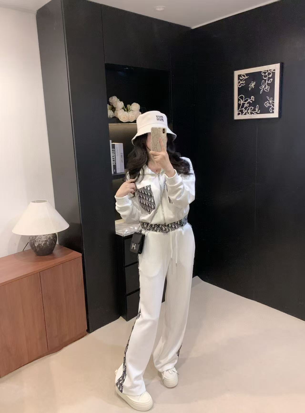 DIOR ジャカード ツーポケット カジュアル ツーピース セット【50％割引+送料無料】