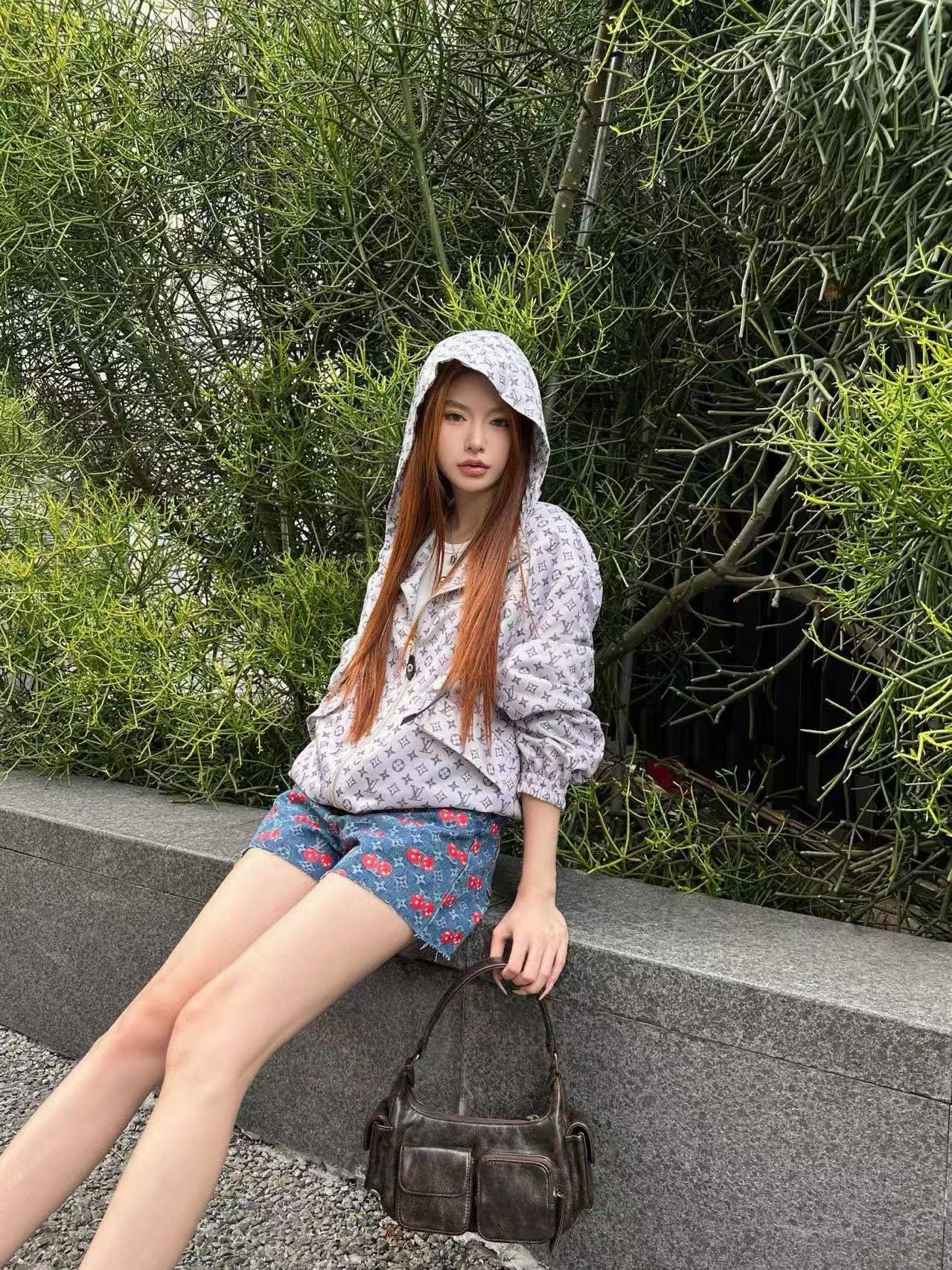 LV フード付きプリント カジュアルジャケット【50％割引+送料無料】