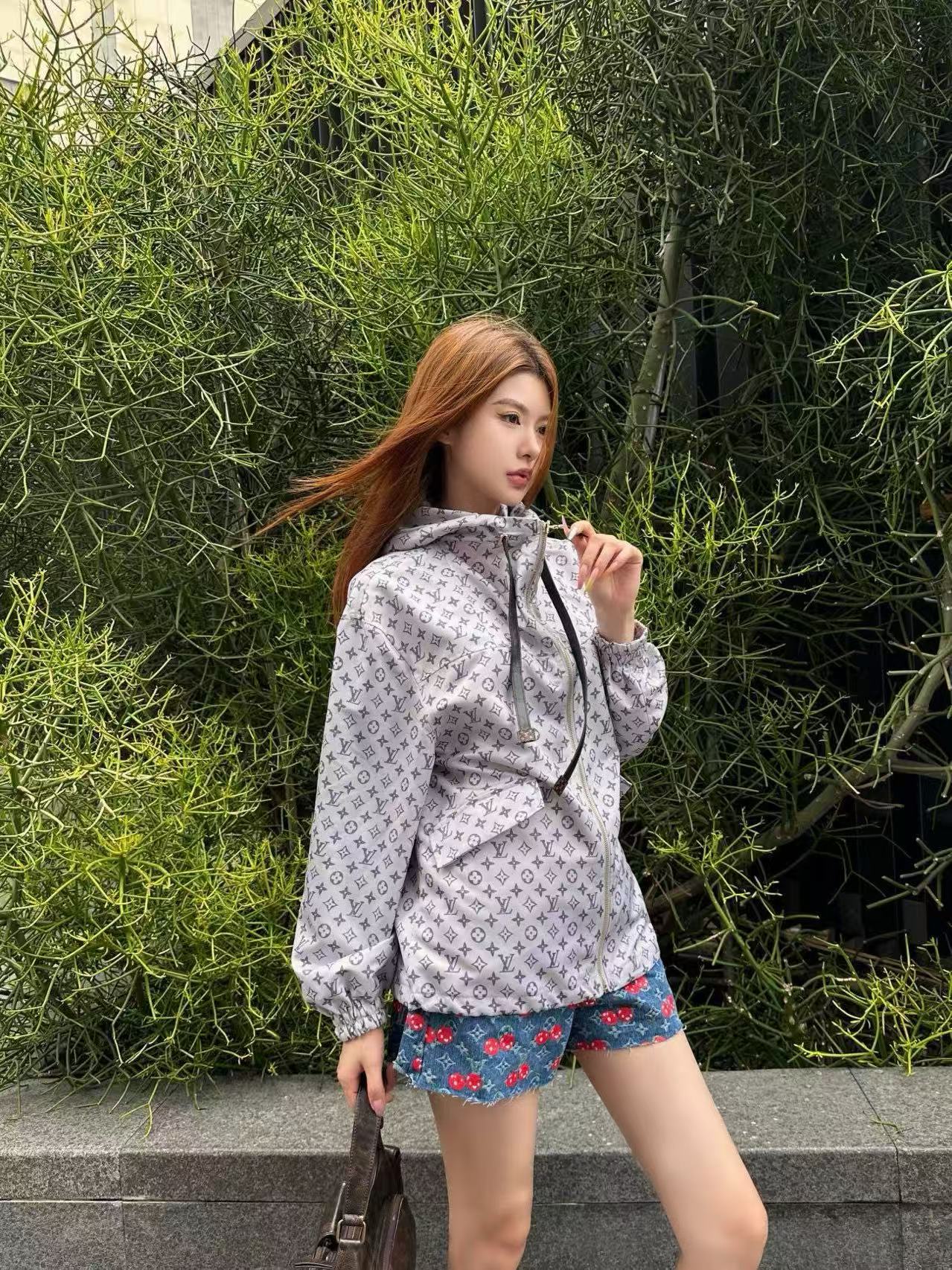 LV フード付きプリント カジュアルジャケット【50％割引+送料無料】