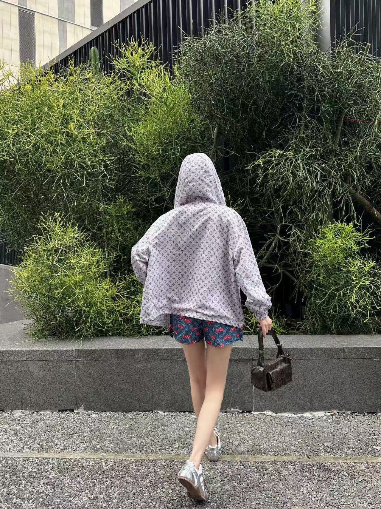 LV フード付きプリント カジュアルジャケット【50％割引+送料無料】