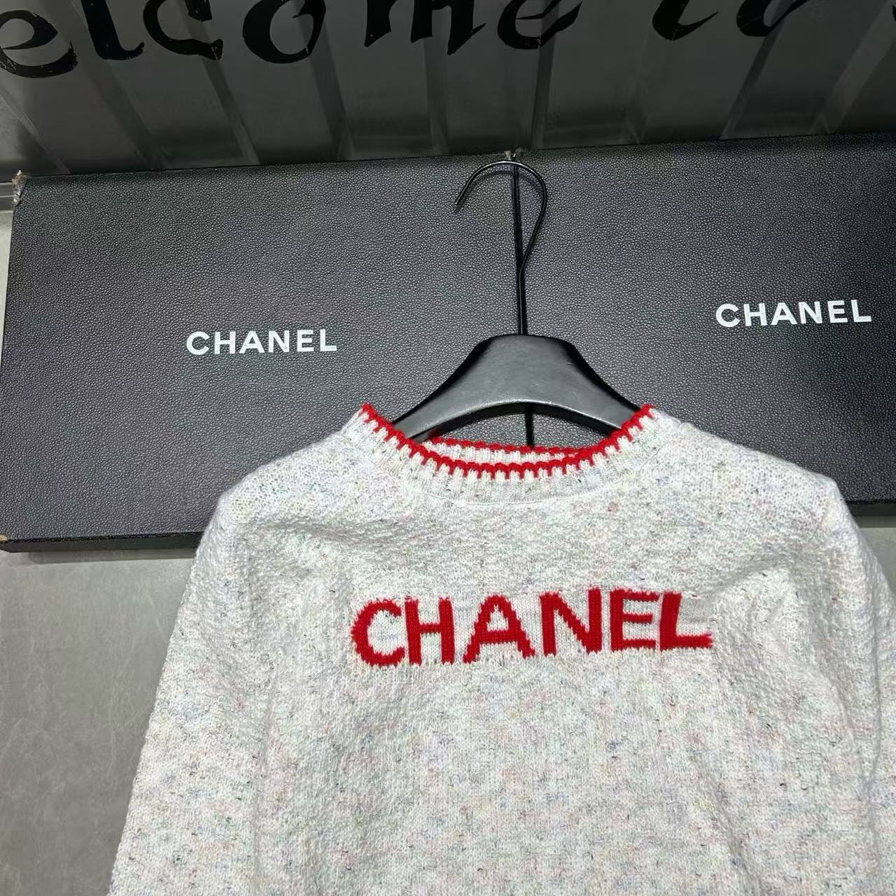 CHANE1 シンプルレターウールセーター【50％割引+送料無料】