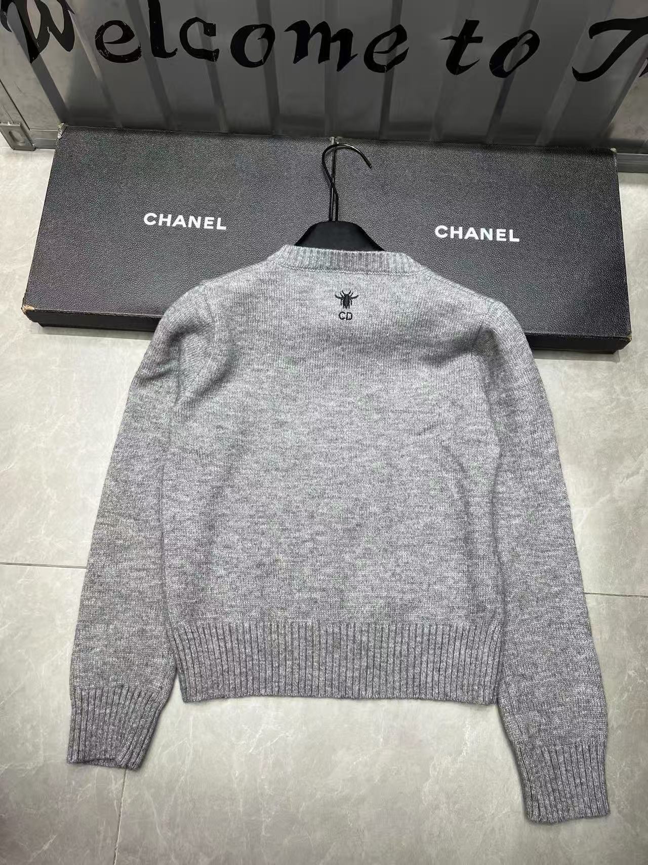 DIOR エンブロイダリー レタープリント セーター【50％割引+送料無料】