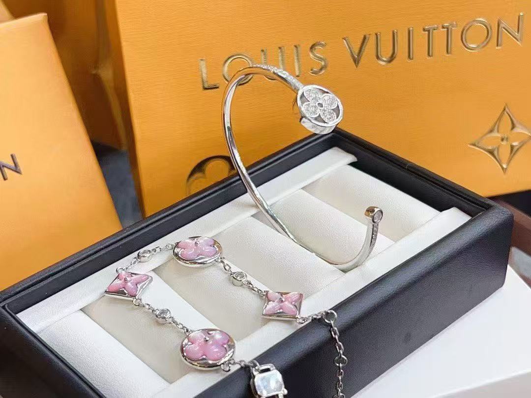 LVミニマリスト四つ葉のクローバーブレスレット+バングル2点セット【50％割引+送料無料】