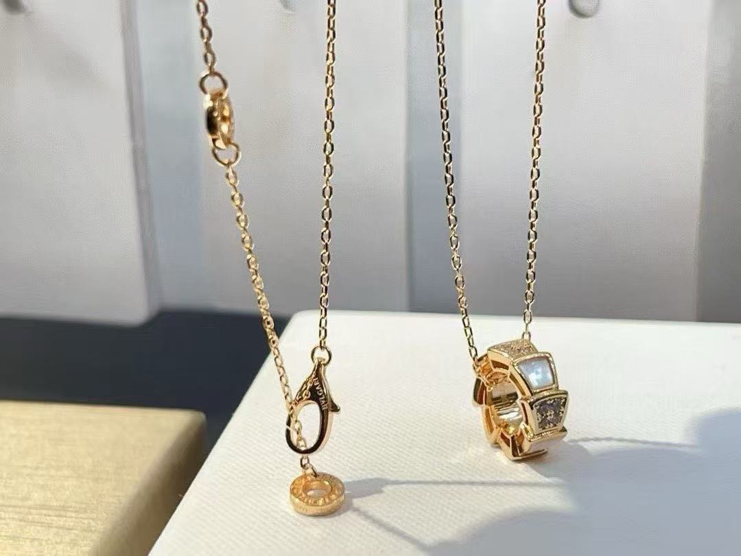 BVLGAR1 スネークボーン ダイヤモンドネックレス【50％割引+送料無料】