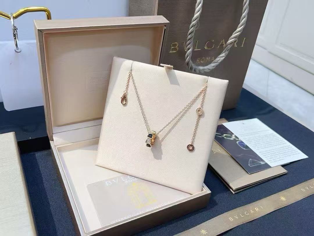 BVLGAR1 スネークボーン ダイヤモンドネックレス【50％割引+送料無料】