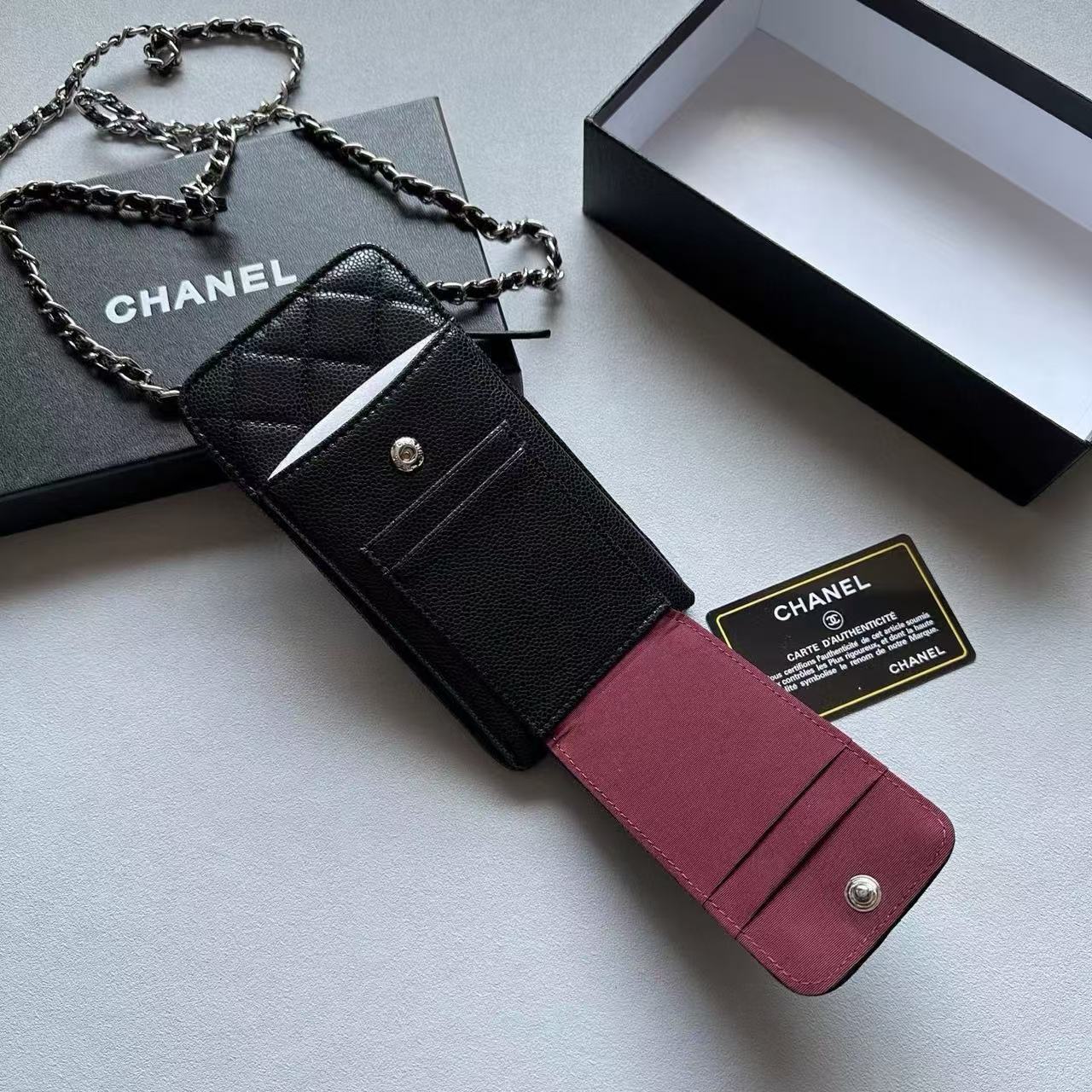 CHANE1 ラムスキンチェーンフォンバッグ【50％割引+送料無料】