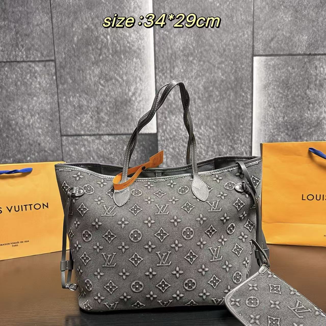 LVデニム刺繍トートバッグ【50％割引+送料無料】