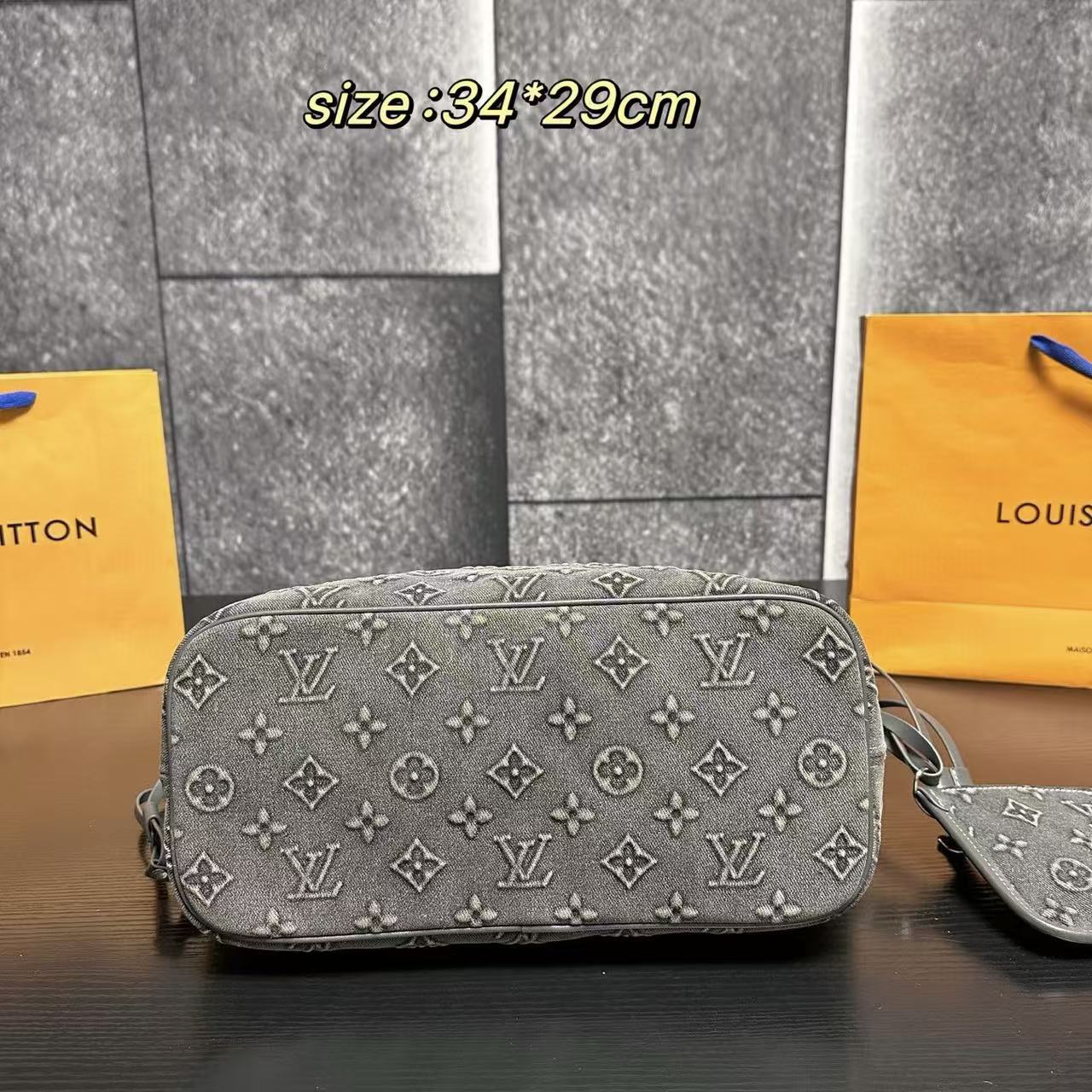 LVデニム刺繍トートバッグ【50％割引+送料無料】