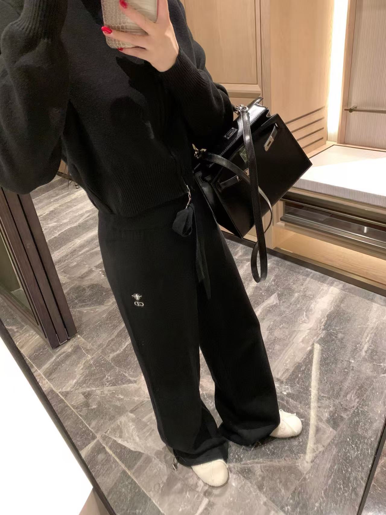 DIOR ミニマリスト ジッパー 刺繍 ニット セット【50％割引+送料無料】