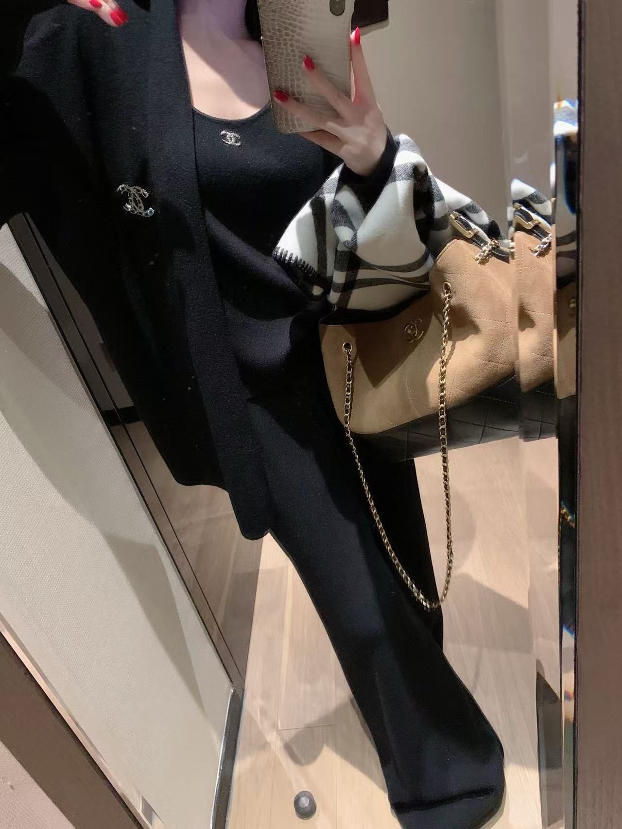 CHANE1 カシミヤベスト+パンツ+ジャケット 3点セット【50％割引+送料無料】